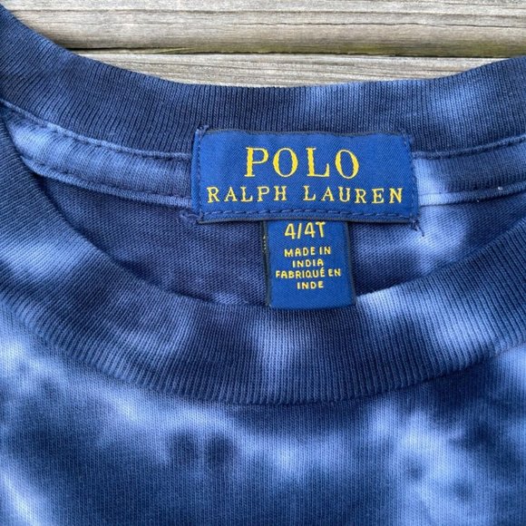 Polo Ralph Lauren Kids Boys Tee Crew Neck T Shirt Blue Top Size 4 Polo RL 67 - Picture 4 of 10